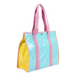 Colorblock Vinyl Tote