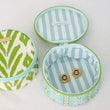Round Jewelry Case • Rosemary Stripe