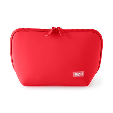 Kusshi Makeup Bag | Coral Red + Periwinkle