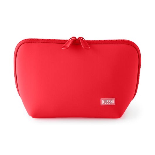 Kusshi Makeup Bag | Coral Red + Periwinkle