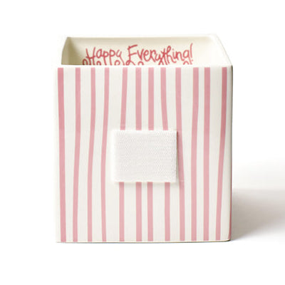 Medium Nesting Cube | Pink Skinny Stripe