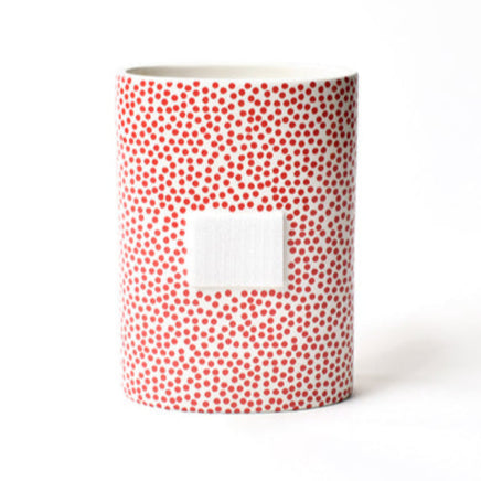Mini Oval Vase | Red Small Dot