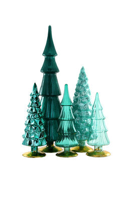 Medium Glass Trees | Teal