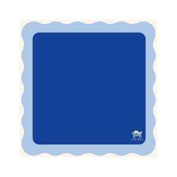 Scalloped Mahjong Mat | Navy