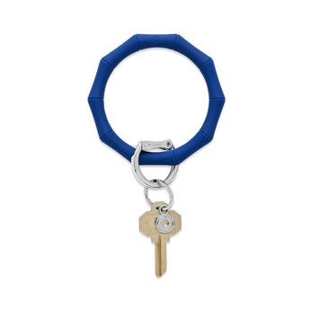 Silicone Bamboo  Big O Keyring | Midnight Navy Blue