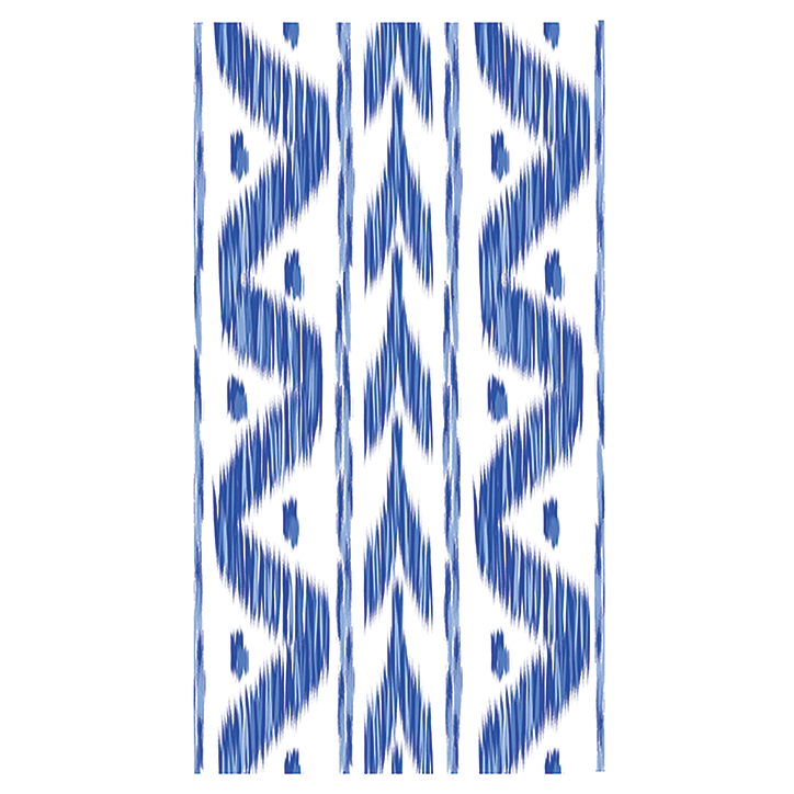 Blue Ikat Guest Towel Napkins - Thumbnail 2
