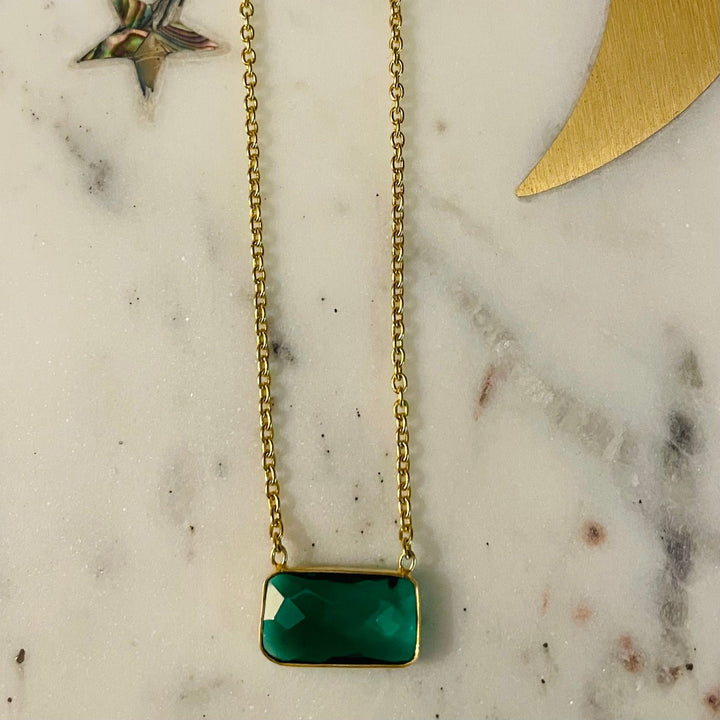 Tourmaline Bar Necklace