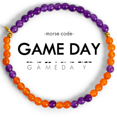 Game Day Bracelet • Orange and Purple