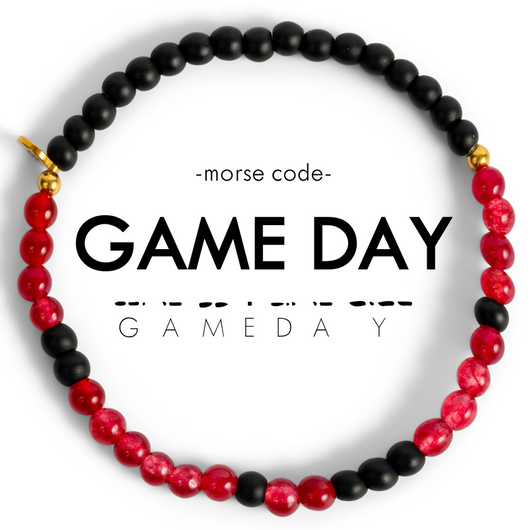 Game Day Bracelet • Garnet and Black