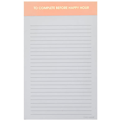 To Complete Before Happy Hour Notepad