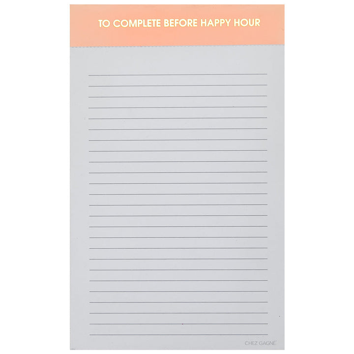 To Complete Before Happy Hour Notepad