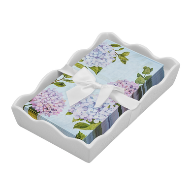 Guest Towels & Tray | Hydrangeas