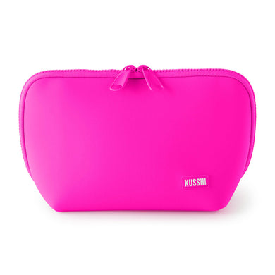Kusshi Makeup Bag | Pink + Indigo