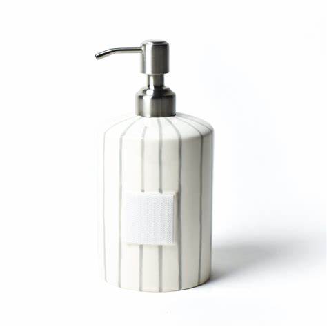 Mini Cylinder Soap Pump | Stone Skinny Stripe