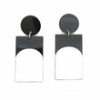 Arch Earrings • Black + Cream