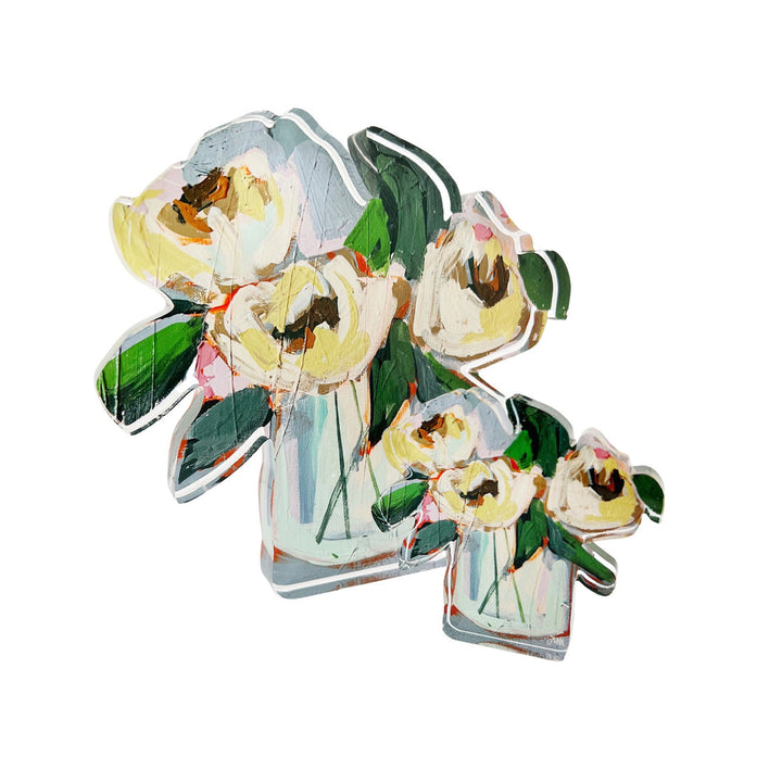 Peonies Acrylic Block | Large