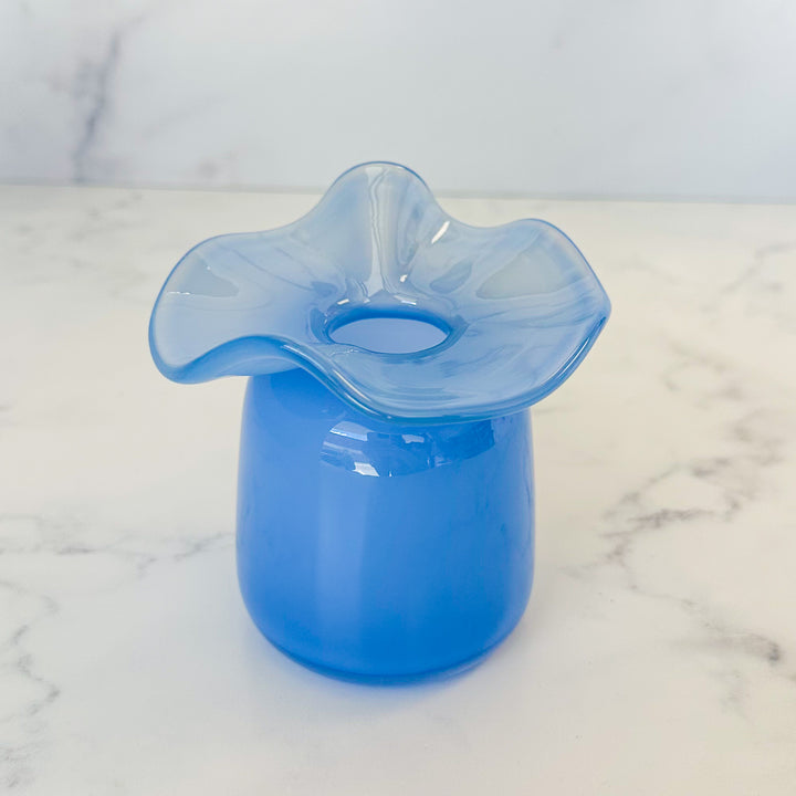 Ruffle Bud Vase | Marine Blue