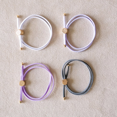 Skinny Hair Tie Set | Purple