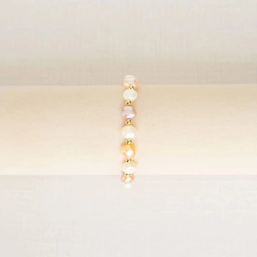 Grit & Grace Bolo Bracelet | White Multi Pearl