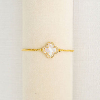 Grit & Grace Bolo Bracelet | Pearl Clover