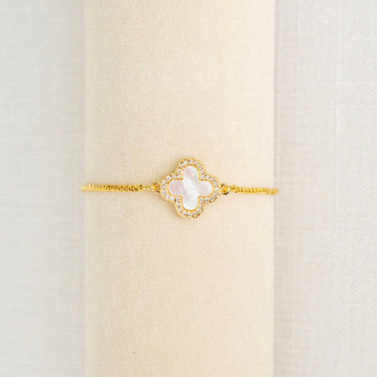 Grit & Grace Bolo Bracelet | Pearl Clover