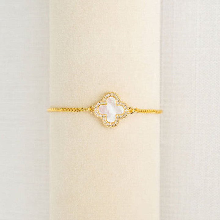 Grit & Grace Bolo Bracelet | Pearl Clover