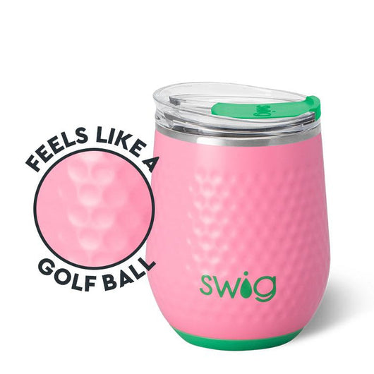 Stemless Wine Cup | Pink Golf Ball
