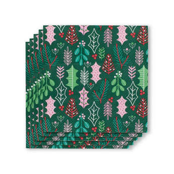 Merry Mistletoe Cocktail Napkins