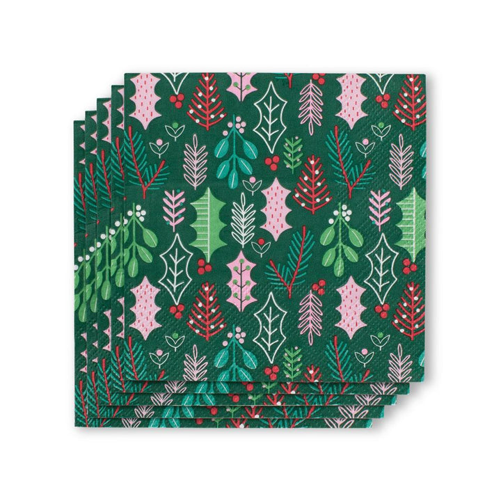 Merry Mistletoe Cocktail Napkins