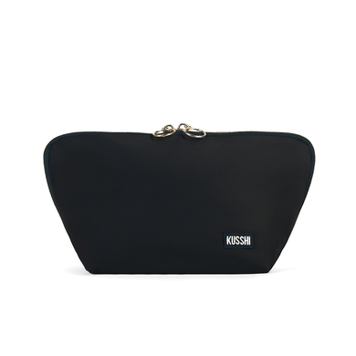 Kusshi Signature Makeup Bag | Black + Pink