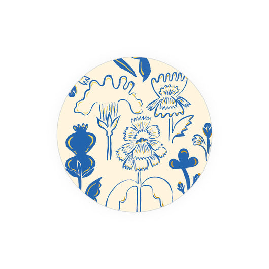 Seedling Coasters • Blue Flowers