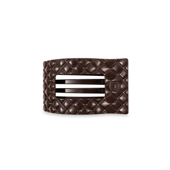 Small Flat Rectangle Hair Clip | Truly Taupe Quilted