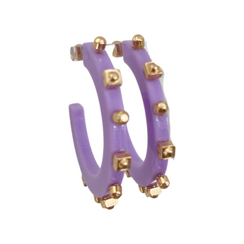 Solid Jewel Hoop | Violet