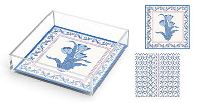 Small Acrylic Tray • Blue Tulip