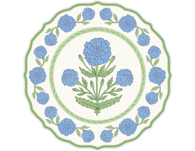 Blue + Green Marigold Placemats