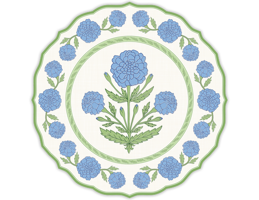 Blue + Green Marigold Placemats