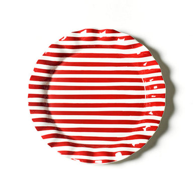 Red Stripe Ruffle Platter