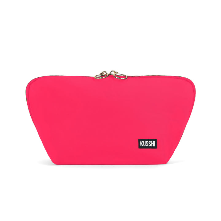 Kusshi Signature Makeup Bag | Watermelon + Chevron