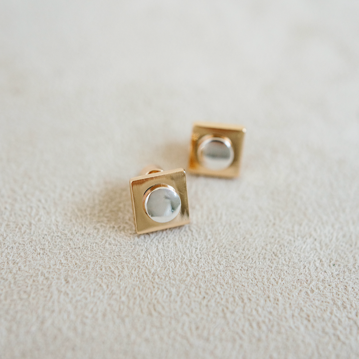 Geometric Stud | Gold