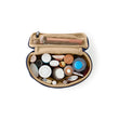 Neoprene Small Train Case | Navy + Khaki