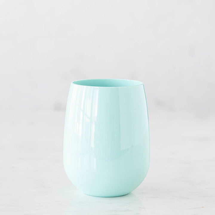 symGlass Stemless Wine | Seafoam