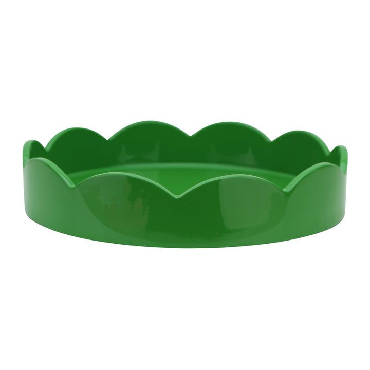 Small Round Scallop Tray | Leaf Green