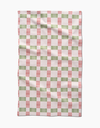 Geometry Kitchen Towel | Be Merry Plaid