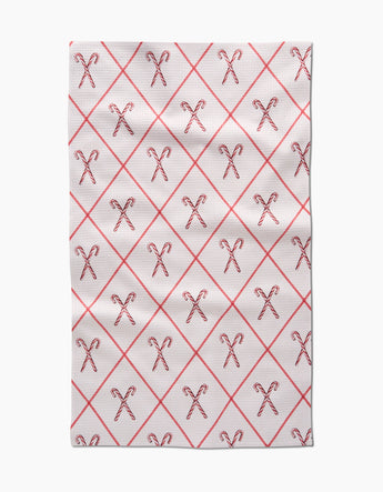 Geometry Kitchen Towel | Festive Candy Canes