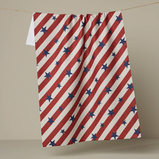 Geometry Tea Towel | Patriotic Stripe
