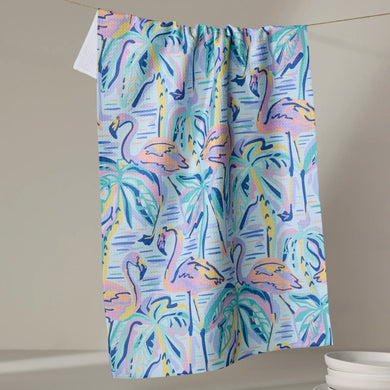 Geometry Tea Towel | Pink Flamingo