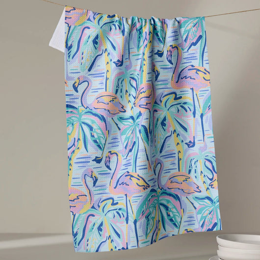 Geometry Tea Towel | Pink Flamingo