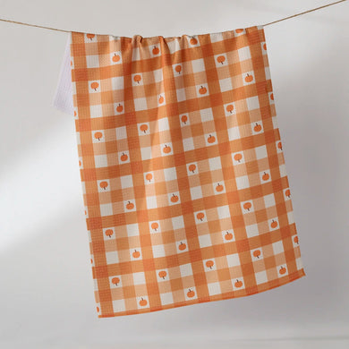 Geometry Tea Towel • Pumpkin Check