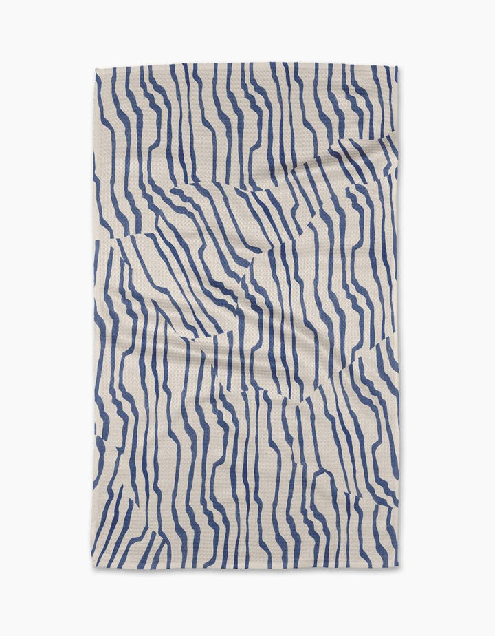 Geometry Kitchen Towel | Stripe Funk Grounds Blue