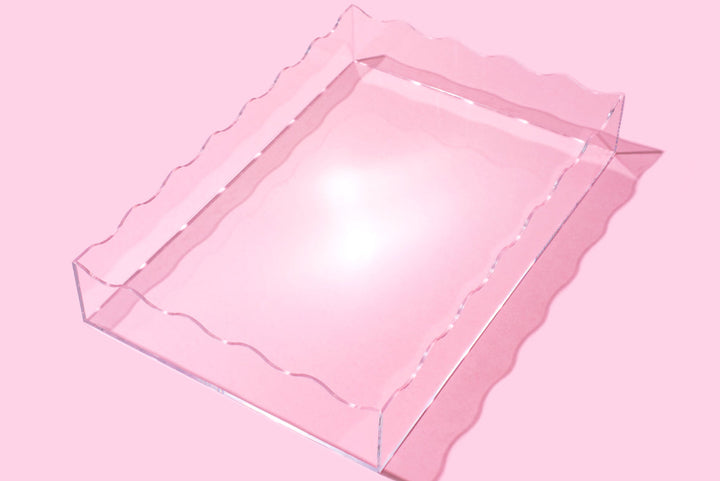 Medium Clear Rectangle Tray